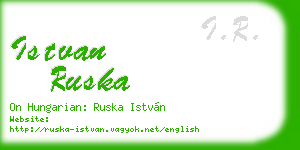 istvan ruska business card