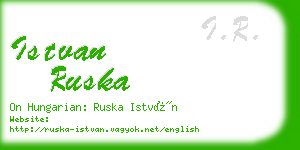 istvan ruska business card